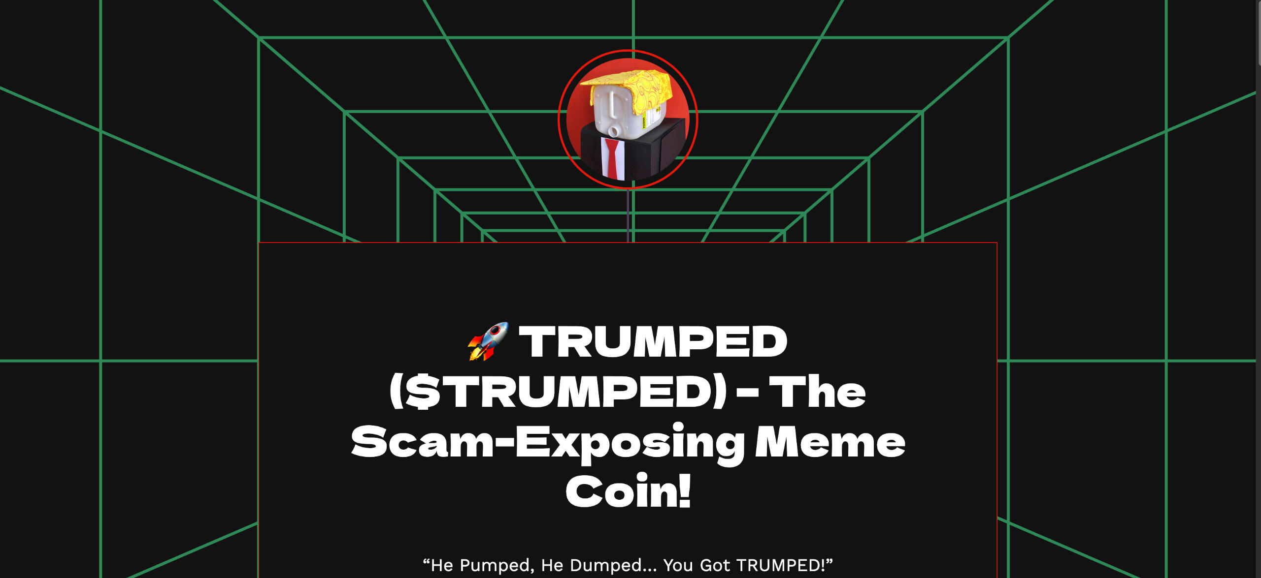 TRUMPED ($TRUMPED) — Solana token with meme-powered storytelling